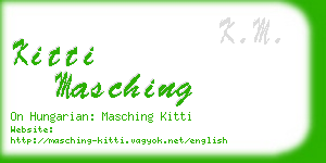 kitti masching business card